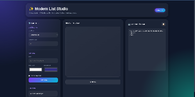 List designer app