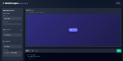 Popup designer app