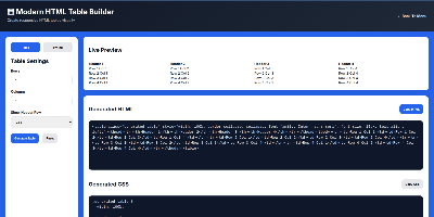 Table designer app