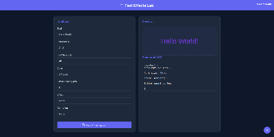 Text effects designer app